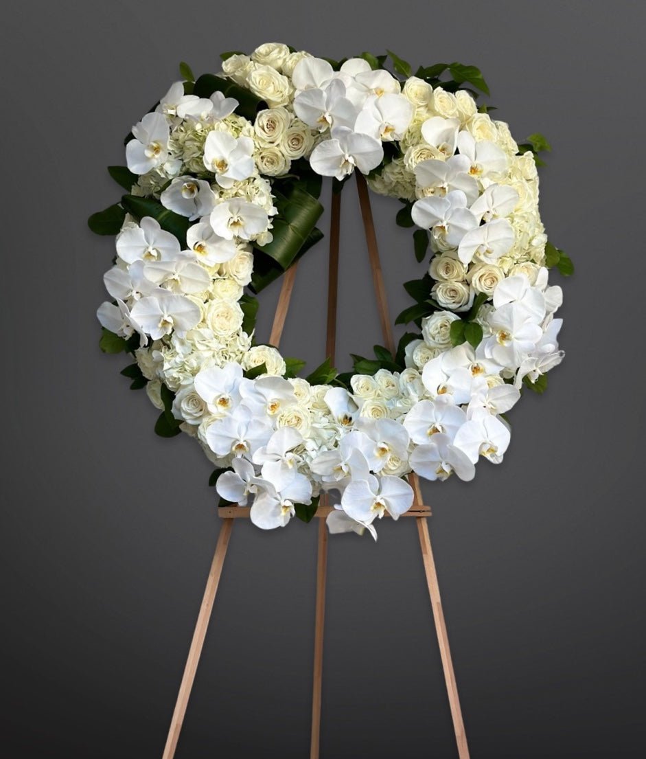 Halo Easel with Phalaenopsis Orchids - Petal Relations