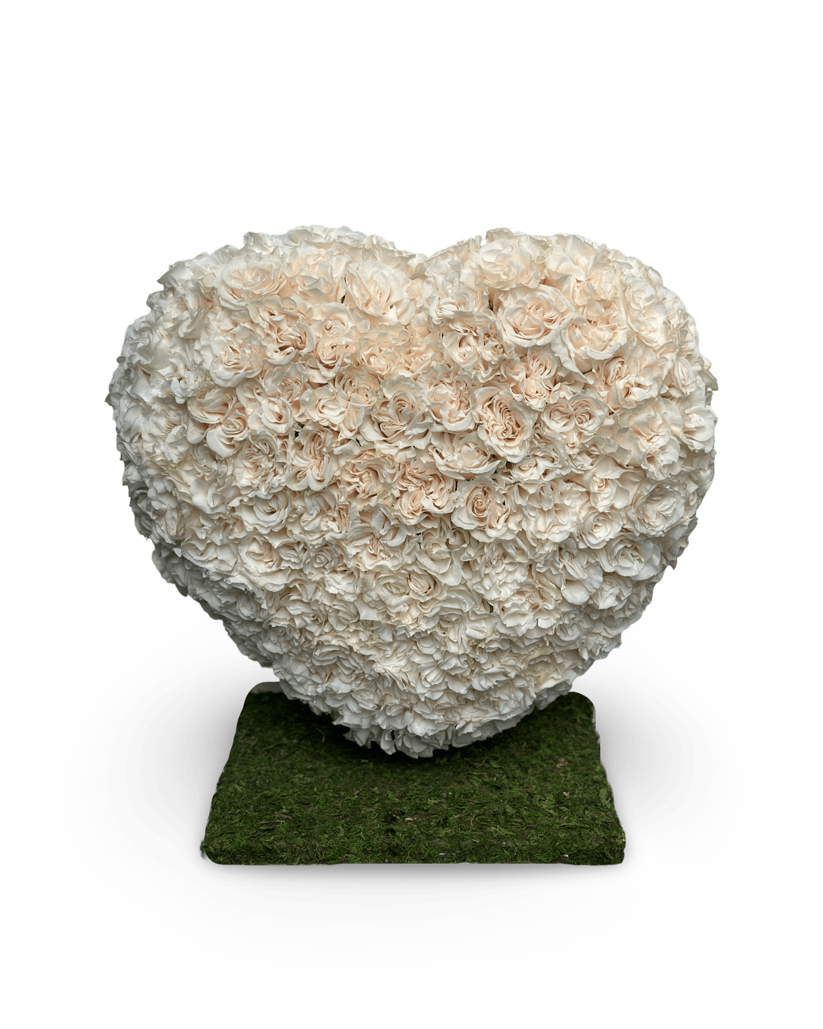 PR Standing White Heart - Petal Relations
