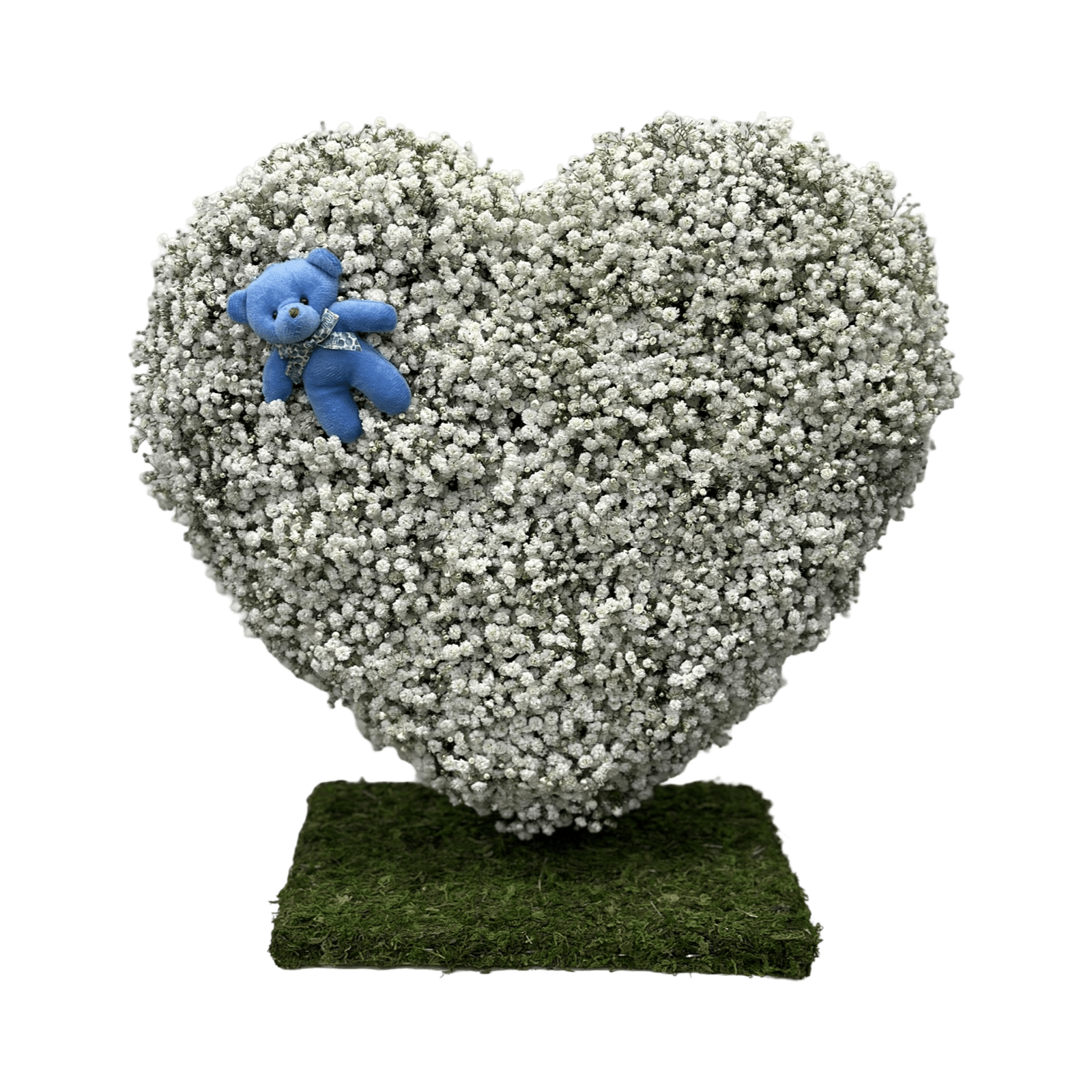 PR Standing White Heart: Baby's Breath - Petal Relations