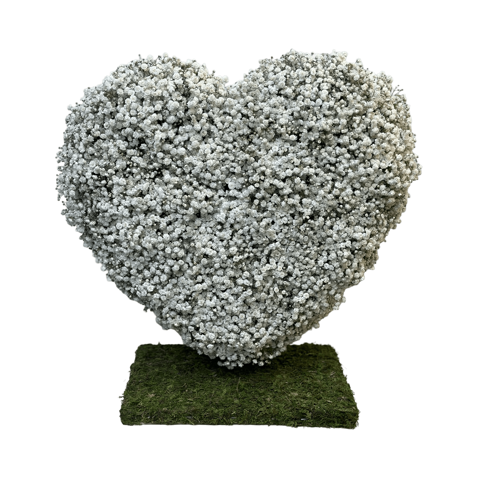 PR Standing White Heart: Baby's Breath - Petal Relations