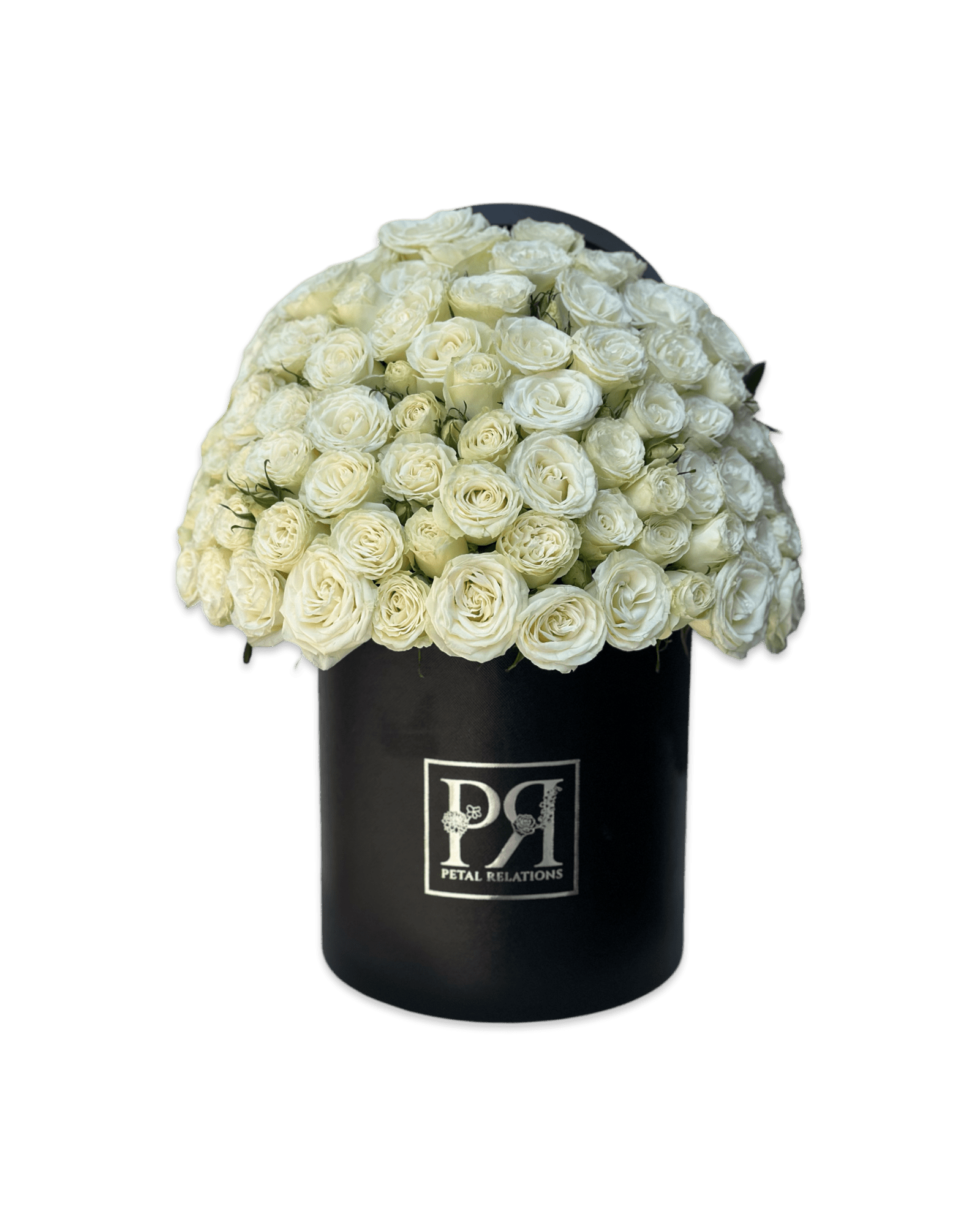 White Baby Roses in a Box - Petal Relations